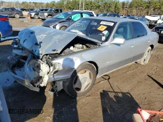 2000 Lexus LS 400 with VIN JT8BH28F6Y0173389, listed as a Copart auction lot 42768585 with 143,535 mi miles and Salvage Title. Bid and sale history available at carsss.com. Image 1.