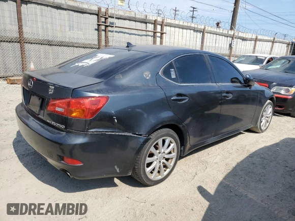 2008 Lexus IS 250 with VIN JTHCK262085016627, listed as a Copart auction lot 65396385 with 198,310 mi miles and Clean title. Bid and sale history available at DreamBid. Image 3.