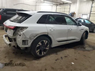 2021 Audi e-tron Premium with VIN WA1AAAGE4MB012617, listed as a Copart auction lot 42324445 with 42,766 mi miles and Salvage Title. Bid and sale history available at DreamBid. Image 3.