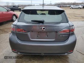 2012 Lexus CT 200h with VIN JTHKD5BH9C2059570, listed as a Copart auction lot 43745135 with 228,222 mi miles and Salvage title. Bid and sale history available at DreamBid. Image 6.