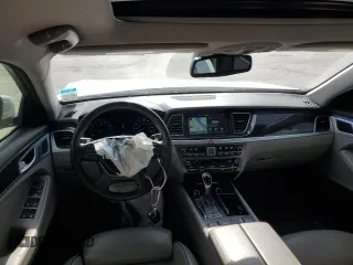 2015 Hyundai Genesis 3.8L with VIN KMHGN4JE2FU097748, listed as a Copart auction lot 48990985 with 122,687 mi miles and Salvage Title. Bid and sale history available at carsss.com. Image 8.