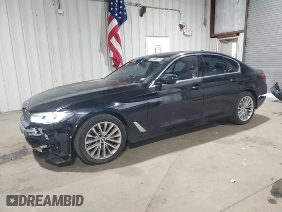 2023 BMW 5 Series 530i xDrive with VIN WBA13BJ00PWY22937, listed as a Copart auction lot 46817105 with 21,054 mi miles and Clean Title. Bid and sale history available at DreamBid. Image 1.