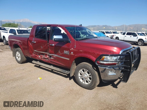 2015 Ram 2500 Laramie with VIN 3C6UR5NL2FG627544, listed as a Copart auction lot 61607835 with 53,253 mi miles and Salvage title. Bid and sale history available at DreamBid. Image 4.