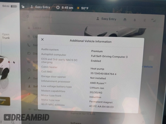 2023 Tesla Model Y Performance with VIN 7SAYGDEF2PF754938, listed as a IAAI auction lot 42067041 with 21,103 mi miles and . Bid and sale history available at DreamBid. Image 18.