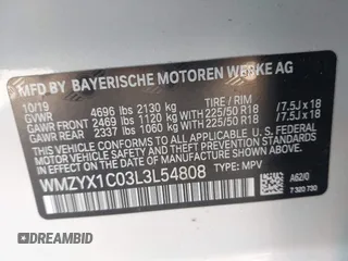 2020 MINI Countryman Cooper S с VIN WMZYX1C03L3L54808, выставлен на аукционе IAAI как лот 42585859 с пробегом 70 045 миль миль и . История ставок и продаж доступна на DreamBid. Изображение 9.