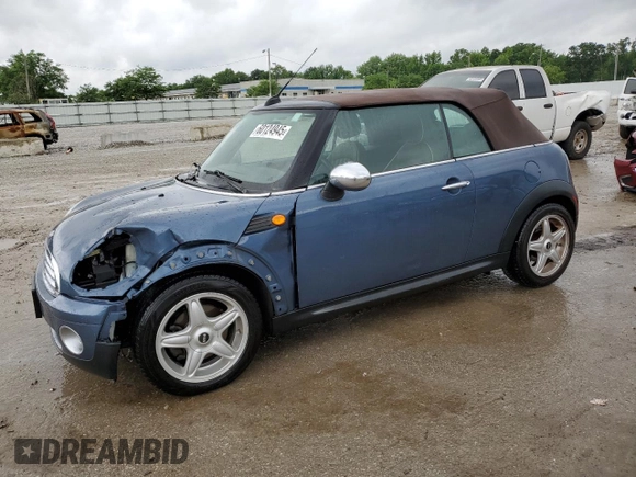 2009 MINI Convertible with VIN WMWMR33579TU96147, listed as a Copart auction lot 60124945 with 94,612 mi miles and Non repairable. Bid and sale history available at DreamBid. Image 1.