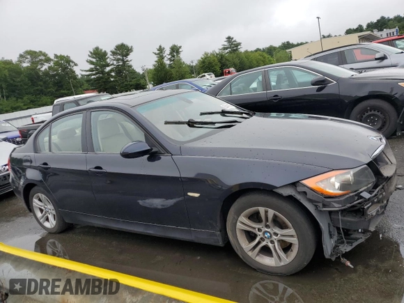 2008 BMW 3 Series 328xi with VIN WBAVC73508KP38505, listed as a Copart auction lot 63441095 with 101,315 mi miles and Salvage title. Bid and sale history available at DreamBid. Image 4.