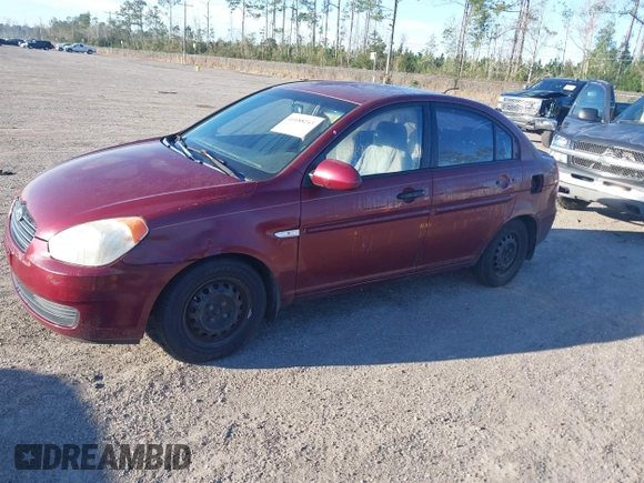 2007 Hyundai Accent GLS with VIN KMHCN46CX7U108664, listed as a IAAI auction lot 41688243 with 188,306 mi miles. Bid and sale history available at carsss.com. Image 2.