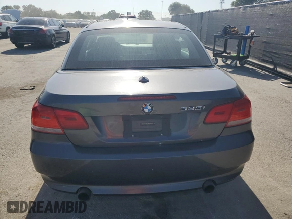 2007 BMW 3 Series 335i with VIN WBAWL73597PX50397, listed as a Copart auction lot 57221765 with 124,787 mi miles and Salvage title. Bid and sale history available at DreamBid. Image 6.