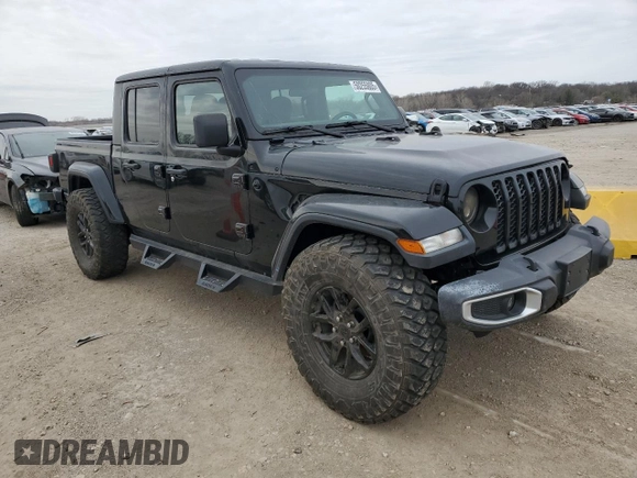 2022 Jeep Gladiator Sport S with VIN 1C6HJTAG8NL125550, listed as a Copart auction lot 50255805 with Not provided miles and Salvage title. Bid and sale history available at DreamBid. Image 4.