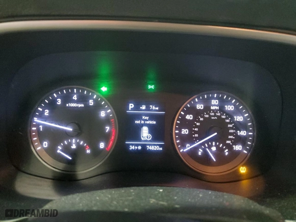 2019 Hyundai Tucson Value with VIN KM8J33A43KU024038, listed as a Copart auction lot 44811445 with 74,820 mi miles and Salvage Title. Bid and sale history available at carsss.com. Image 9.
