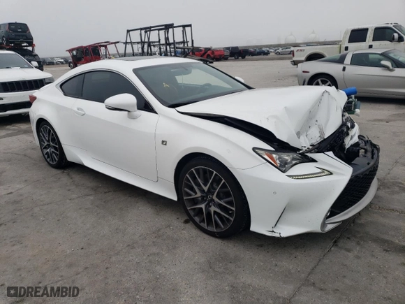 2015 Lexus RC 350 with VIN JTHHE5BC1F5009888, listed as a Copart auction lot 45358064 with 98,042 mi miles. Bid and sale history available at carsss.com. Image 4.