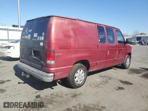 1999 Ford Econoline Cargo with VIN 1FDRE14W1XHB36383, listed as a Copart auction lot 77230084 with 222,420 mi miles and Salvage Title. Bid and sale history available at carsss.com. Image 3.