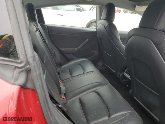 2022 Tesla Model 3 with VIN 5YJ3E1EA4NF185829, listed as a Copart auction lot 88988595 with 0 mi miles and Salvage Title. Bid and sale history available at carsss.com. Image 10.