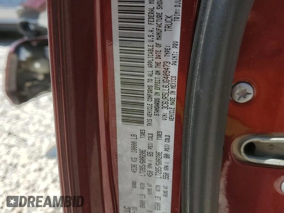 2018 Ram 2500 Laramie Longhorn with VIN 3C6UR5LL6JG409473, listed as a Copart auction lot 64101974 with 73,173 mi miles and Salvage title. Bid and sale history available at DreamBid. Image 13.
