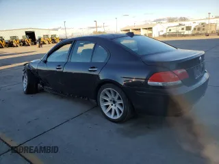 2006 BMW 7 Series 750i with VIN WBAHL83516DT05036, listed as a Copart auction lot 44456615 with 134,056 mi miles and Salvage title. Bid and sale history available at DreamBid. Image 2.