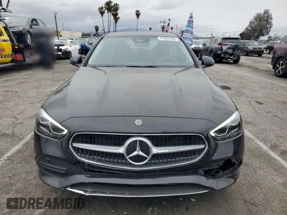 2023 Mercedes-Benz C 300 with VIN W1KAF4HB9PR134470, listed as a Copart auction lot 47826165 with 4,255 mi miles and Salvage Title. Bid and sale history available at DreamBid. Image 5.