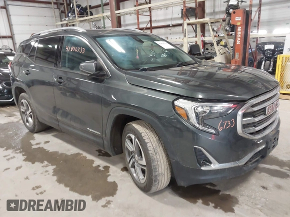 2019 GMC Terrain SLT with VIN 3GKALVEVXKL346483, listed as a IAAI auction lot 41816733 with 93,068 mi miles. Bid and sale history available at carsss.com. Image 1.