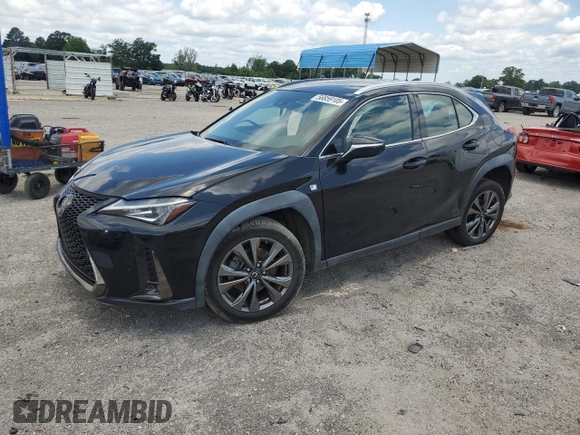 2019 Lexus UX 200 z VIN JTHY3JBH0K2001027, wystawiony jako Copart lot #56859105 z przebiegiem 81 726 mil mil oraz Szkoda całkowita • Salvage title. Historia ofert i sprzedaży dostępna na DreamBid. Obrazek 1.