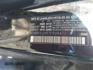 2007 Mercedes-Benz C 230 Sport z VIN WDBRF52H97F909477, wystawiony jako IAAI lot #42182118 z przebiegiem 174 638 mil mil oraz . Historia ofert i sprzedaży dostępna na DreamBid. Obrazek 9.
