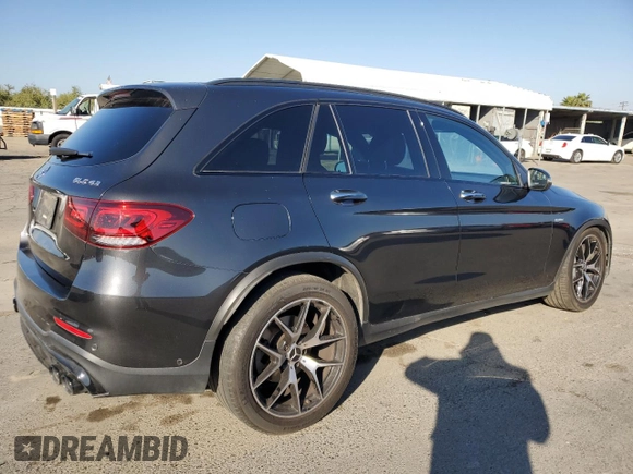 2020 Mercedes-Benz GLC with VIN W1N0G6EB8LF792000, listed as a Copart auction lot 78865224 with 57,663 mi miles and Salvage Title. Bid and sale history available at carsss.com. Image 3.
