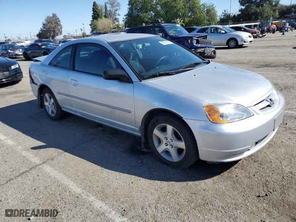 2002 Honda Civic LX with VIN 1HGEM22572L001289, listed as a Copart auction lot 48754145 with 105,516 mi miles and Salvage Title. Bid and sale history available at carsss.com. Image 4.