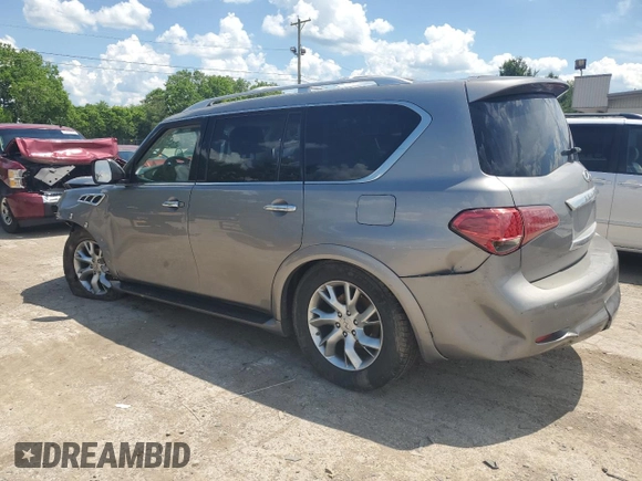 2011 Infiniti QX56 7-passenger with VIN JN8AZ2NEXB9006594, listed as a Copart auction lot 55896974 with Not Provided miles and Clean Title. Bid and sale history available at carsss.com. Image 2.