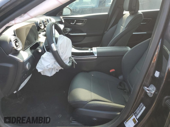 2025 Mercedes-Benz C 300 with VIN W1KAF4HB9SR249921, listed as a Copart auction lot 60754255 with Not provided miles and Salvage title. Bid and sale history available at DreamBid. Image 7.