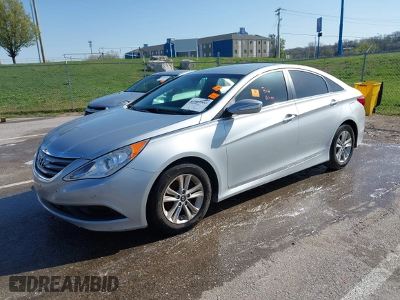 2014 Hyundai Sonata GLS with VIN 5NPEB4AC4EH897513, listed as a IAAI auction lot 41953553 with 209,502 mi miles and . Bid and sale history available at DreamBid. Image 2.