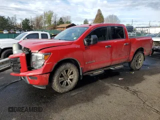2021 Nissan Titan SV with VIN 1N6AA1ED0MN510017, listed as a Copart auction lot 55466215 with 38,556 mi miles and Salvage title. Bid and sale history available at DreamBid. Image 1.