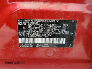 2012 Toyota RAV4 with VIN 2T3BF4DV6CW203043, listed as a Copart auction lot 59658385 with 167,530 mi miles and Salvage title. Bid and sale history available at DreamBid. Image 13.