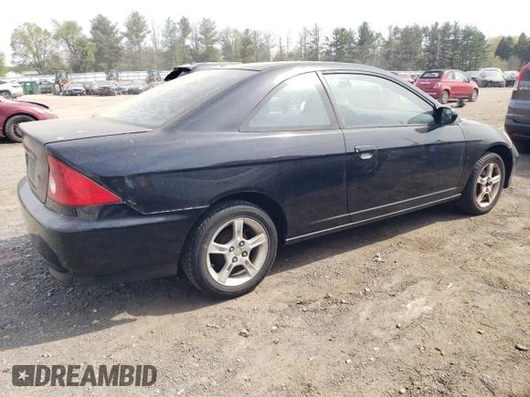 2005 Honda Civic Cpe LX with VIN 1HGEM22555L075234, listed as a Copart auction lot 53936455 with 143,062 mi miles and Clean Title. Bid and sale history available at carsss.com. Image 3.