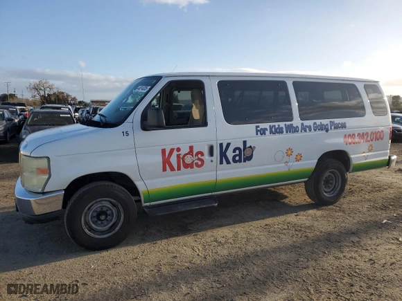 2010 Ford Econoline Wagon XL with VIN 1FBSS3BL5ADA43808, listed as a Copart auction lot 44814335 with 224,363 mi miles and Clean Title. Bid and sale history available at carsss.com. Image 1.