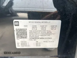 2022 Chevrolet Traverse LT Cloth with VIN 1GNERGKW6NJ153965, listed as a IAAI auction lot 42222508 with 81,836 mi miles. Bid and sale history available at carsss.com. Image 1.