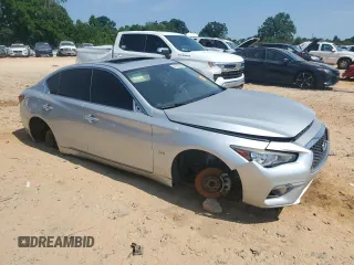 2018 Infiniti Q50 Luxe with VIN JN1EV7AP8JM363476, listed as a Copart auction lot 61403305 with Not provided miles and Salvage title. Bid and sale history available at DreamBid. Image 4.