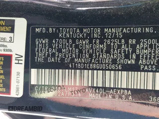 2016 Toyota Avalon XLE Premium z VIN 4T1BD1EB8GU050656, wystawiony jako IAAI lot #41472112 z przebiegiem 183 597 mil mil oraz . Historia ofert i sprzedaży dostępna na DreamBid. Obrazek 9.