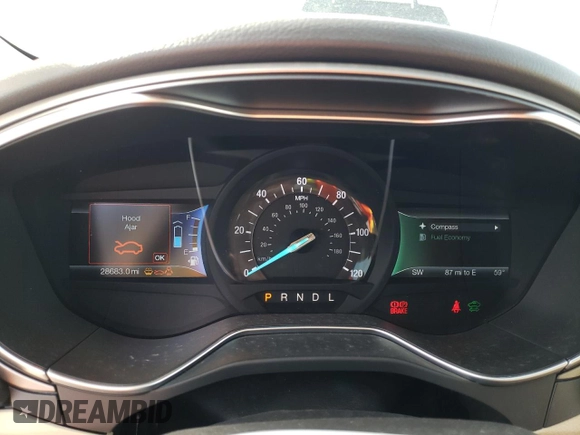 2015 Ford Fusion SE Hybrid with VIN 3FA6P0LU2FR257051, listed as a Copart auction lot 50885445 with 28,683 mi miles and Salvage Title. Bid and sale history available at carsss.com. Image 9.