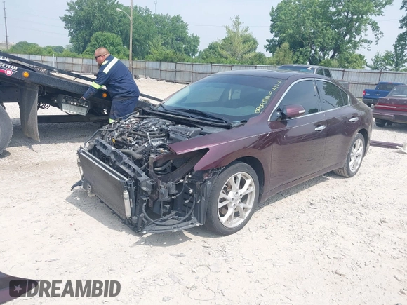 2014 Nissan Maxima SV with VIN 1N4AA5AP5EC443931, listed as a IAAI auction lot 42492588 with 142,591 mi miles and . Bid and sale history available at DreamBid. Image 2.