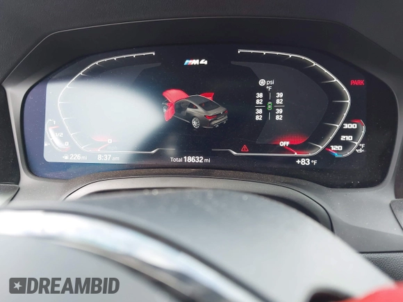 2021 BMW M4 with VIN WBS53AZ02MCH23791, listed as a IAAI auction lot 42318737 with 18,632 mi miles and . Bid and sale history available at DreamBid. Image 15.