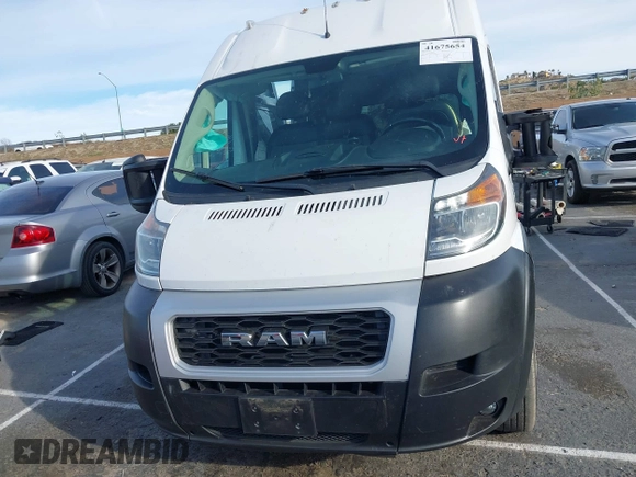 2021 Ram ProMaster Cargo with VIN 3C6LRVBG6ME513686, listed as a IAAI auction lot 41675654 with 76,989 mi miles. Bid and sale history available at carsss.com. Image 12.