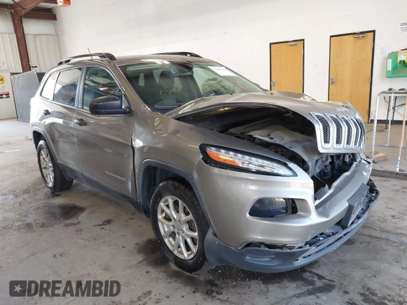 2017 Jeep Cherokee Sport with VIN 1C4PJMAB2HW537884, listed as a IAAI auction lot 42415829 with 89,451 mi miles and . Bid and sale history available at DreamBid. Image 1.