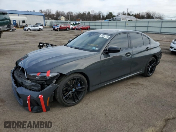 2023 BMW 3 Series 330i xDrive with VIN 3MW89FF01P8C82035, listed as a Copart auction lot 49044115 with 50,687 mi miles and Salvage Title. Bid and sale history available at carsss.com. Image 1.