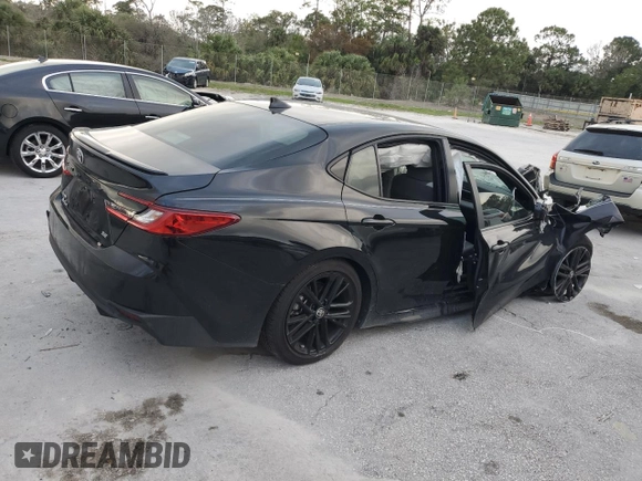 2025 Toyota Camry LE with VIN 4T1DAACK4SU027338, listed as a Copart auction lot 45603445 with 11,536 mi miles and Non Repairable. Bid and sale history available at DreamBid. Image 3.