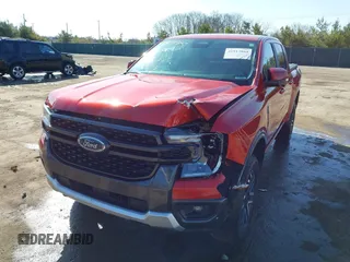 2024 Ford Ranger Lariat with VIN 1FTER4KH9RLE09180, listed as a IAAI auction lot 41913864 with 31,862 mi miles and . Bid and sale history available at DreamBid. Image 6.