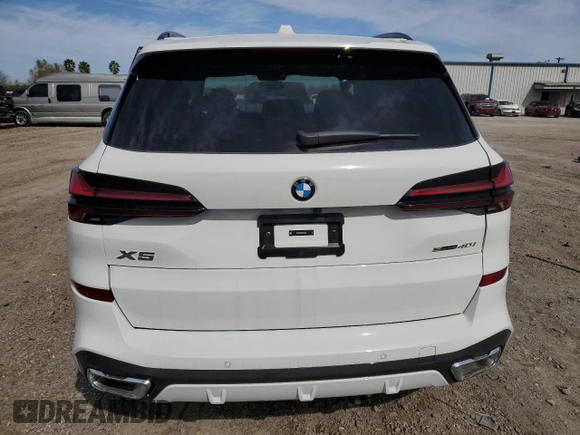 2025 BMW X5 sDrive40i with VIN 5UX13EU02S9Z08286, listed as a Copart auction lot 43642755 with 0 mi miles and Salvage Title. Bid and sale history available at carsss.com. Image 6.