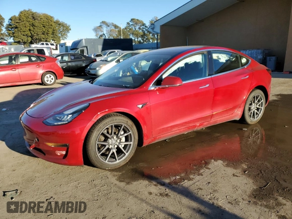 2018 Tesla Model 3 Long Range Battery with VIN 5YJ3E1EAXJF047285, listed as a Copart auction lot 87875175 with 114,896 mi miles and Salvage Title. Bid and sale history available at DreamBid. Image 1.