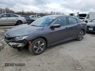 2020 Honda Civic Sedan LX with VIN 19XFC2F68LE215226, listed as a Copart auction lot 50293485 with 57,763 mi miles and Salvage Title. Bid and sale history available at carsss.com. Image 1.