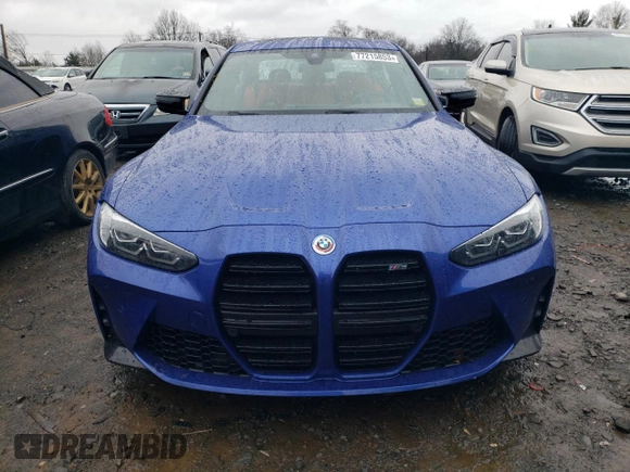 2023 BMW M3 with VIN WBS53AY05PFN27944, listed as a Copart auction lot 77215853 with 5,056 mi miles. Bid and sale history available at carsss.com. Image 5.