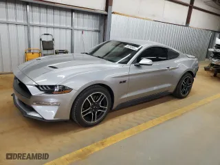 2022 Ford Mustang EcoBoost with VIN 1FA6P8TH6N5101257, listed as a Copart auction lot 48390565 with 57,767 mi miles and Salvage Title. Bid and sale history available at carsss.com. Image 1.