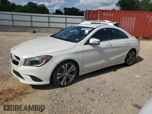 2014 Mercedes-Benz CLA 250 with VIN WDDSJ4EB4EN105826, listed as a Copart auction lot 56993945 with 123,317 mi miles and Salvage title. Bid and sale history available at DreamBid. Image 1.